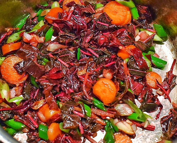 Amaranth stir fry - Makergardener