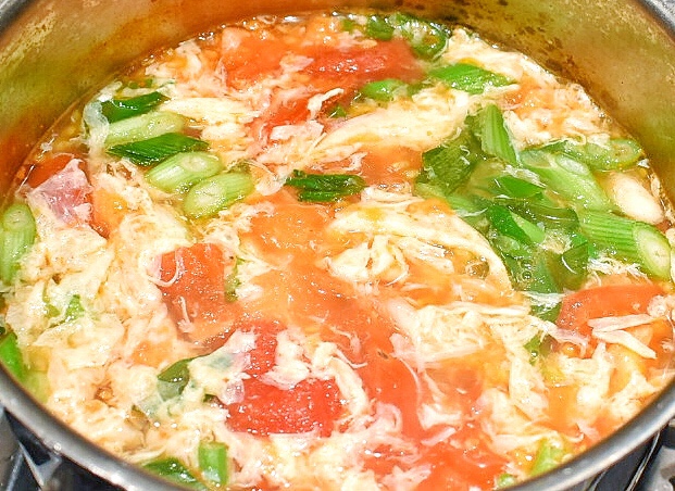 Tomato and egg soup - Makergardener